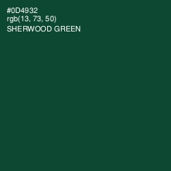 #0D4932 - Sherwood Green Color Image
